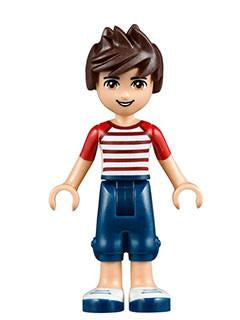 LEGO Minifigure-Noah, Dark Blue Cropped Trousers, Red and White Striped Top-Friends-FRND093-Creative Brick Builders